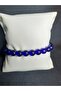 Simple and Stylish Transparent Navy Blue Glass Bead Bracelet Unisex