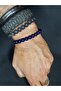 Simple and Stylish Transparent Navy Blue Glass Bead Bracelet Unisex - 3