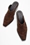 Densy women's genuine leather western slippers - coffee suede - 7
