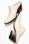 Devina women's genuine leather western slippers beige - 8