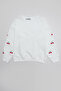 Girl's Sweatshirt with Cherry Embroidery on the Sleeves - 2