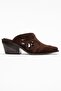 Densy women's genuine leather western slippers - coffee suede - 5
