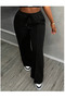 Black Baggy Battal Plus Size Sportswear Quality Loose Cut Stretchy Comfortable Fabric Sweatpants - 7