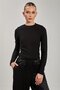 Women's Ribbon Sleeve Bodysuit - Black - 2