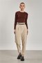 Women's Crew Neck Long Sleeve Bodysuit - Bitter Brown - 4