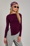Women's Boat Neck Long Sleeve Bodysuit - Plum