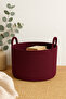 Clover Special Cotton-Handled Jute Blanket Basket Straw Toy Basket Jute Laundry Basket 40-30 - 2