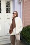 Jacquard Geometric Pattern Lumea Shawl - Brown - 2