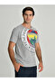 Fenerbahce Grau Melange Tribune 6 Color Logo Men's T-Shirt - 3