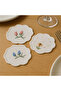 6-Piece Embroidered Presentation Napkin (15×15 cm) – Natural Fiber Needlework, Handmade Floral Pattern
