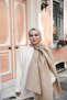 Jacquard Geometric Pattern Lumea Shawl - Dark Beige