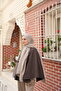 Jacquard Geometric Pattern Lumea Shawl - Stone - 4