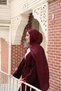Jacquard Geometric Pattern Lumea Shawl - Burgundy - 4