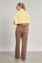Women's Elastic Waist Modal Wide-Leg Trousers - Brown - 5