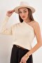 Women's One-Shoulder Detailed Knitwear Knitted Sweater 255161 - - 3