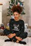 Merry Christmas Polar Women's Pajama Set Black - 7