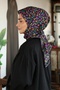 Soft Cotton Scarf Tn2008 Floral Pattern Green-Yellow-Purple-03 - 3