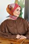 وشاح قطني ناعم TN2006 نمط الباتيك نحاسي-مرجاني-07 - 7