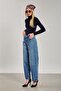 Women's Wide Leg Jeans - Light Blue