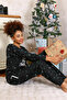 Merry Christmas Polar Women's Pajama Set Black - 2