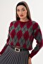 Women's Baklava Pattern Embellished Sweater 255101 - 265318 - - 4