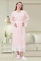 Women's Powder Lace Detailed Maternity Nightgown Dressing Gown Set - 3