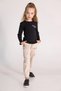Crew Neck Ribbed Hem Wavy Camisole Girls' Bodysuit - 2