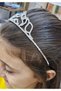 White Crystal Stone Girl Crown, Girl Party Crown, Girl Birthday Crown - 6