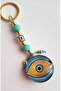 Gift Evil Eye Beaded Green Keychain - Bag Ornament - Bag Charm 11.5 cm - 2