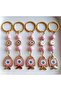 Gift Evil Eye Beaded Pink Fish Keychain 10 cm - Piece Price - 4