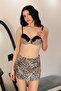 حمالة صدر نسائية بنمط الفهد باللون الأسود - 4
