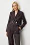 Glitter Fabric Crop Jacket Burgundy