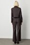 Glitter Fabric Crop Jacket Burgundy - 3