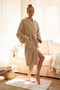 Shadow 100% Cotton Women's Bathrobe Beige
