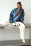 Women's Oversize Sweatshirt Be Hot Printed Marine – Crew Neck, 3 Thread Rastering - 2