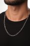 Steel Oval Paperclip Men's Chain Necklace 5mm Non-Tarnish - 7