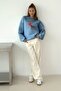 Women's Oversize Sweatshirt Be Hot Printed Marine – Crew Neck, 3 Thread Rastering - 3