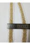 White Tulle Bead Embroidered Gold Chain Ribbon - 3
