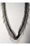 Black Tulle Crystal Jewelled Fringe Ribbon - 3