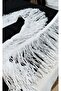 White Cotton Fringe Tassel (with 15 Santimeters Width) Price Is 1 Meter. - 2