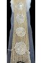 GOLD SILVERY PUL PAYET STRIP ON WHITE TULE - 3