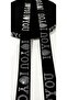 Special Black Silver Love Stone Embroidered Ribbon