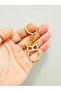 Keychain Bag Accessory Stoned Owl Figure Keychain Accessory Gold-Silver - 2
