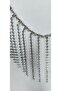 SPECIAL SILVER COLOR ROW CRYSTAL Rhinestone CHAIN SPRING STRIP 8 cm - 5