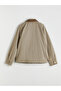 Özmarka New Season Beige Velvet Collar Men's Jacket - 7