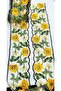 EMBROIDERED EDGE STRIP WITH YELLOW FLOWERS ON SPECIAL WHITE TULIP - 2