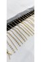 Special Black Tulle Gold Crystal Stone Gold Ball Chain Fringe Ribbon - 4