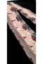 Pink Powder Color Rose Printed Puls Sequin Ribbon