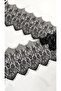 Black Bearded Lace Edge 28 Cm (3 Mt) - 4