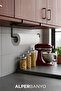 Black Multi-Purpose Cabinet Door and under Shelf Paper Towel Rack |   Metal - 3